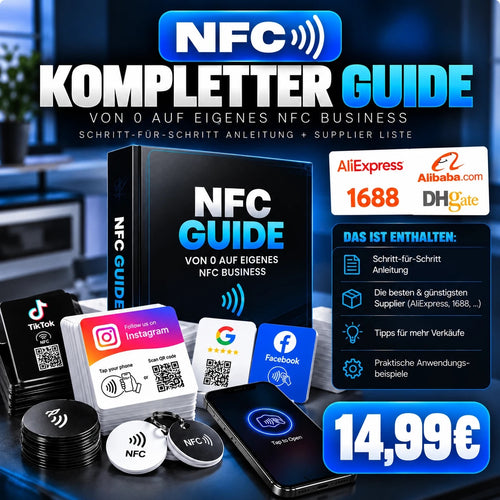 NFC Kompletter Guide – Schritt-für-Schritt-Anleitung und Supplier-Liste, 14,99 €